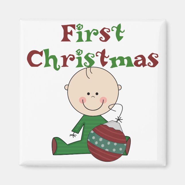 Baby Boy 1. Weihnachtsgeschenke Magnet (Vorne)