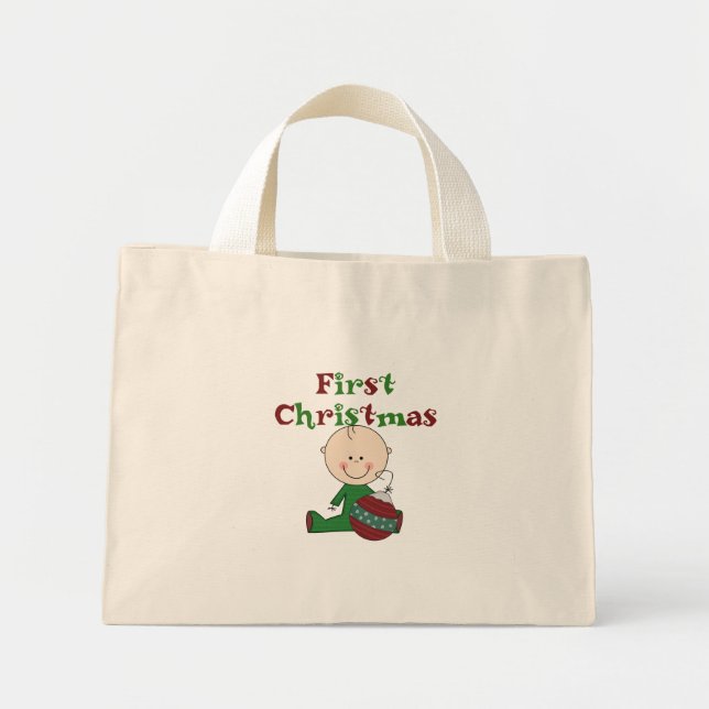Baby Boy 1. Weihnachtsgeschenke Mini Stoffbeutel (Vorne)