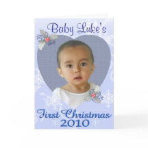 Baby Boy 1. Weihnachtskarte