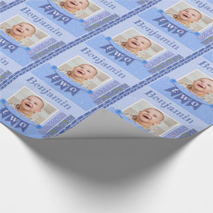 Baby Boy 2. Geburtstag Blue Scrapbooking Geschenkpapier