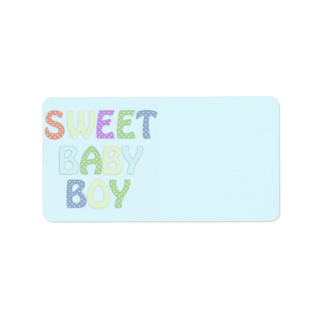 Baby Boy Address Label Adressaufkleber (Vorne)