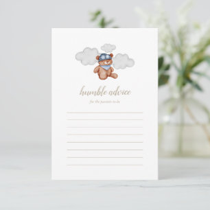 Baby Boy Adventure Bear Baby Shower Card Dankeskarte