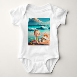 Baby Boy am Strand Baby Strampler