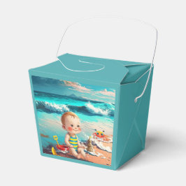 Baby Boy am Strand Geschenkschachtel