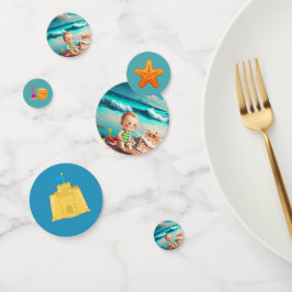 Baby Boy am Strand Konfetti