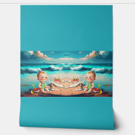 Baby Boy am Strand Tapete