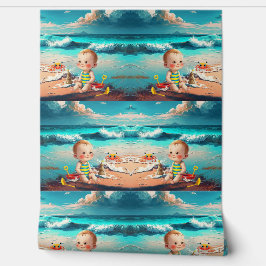 Baby Boy am Strand Tapete