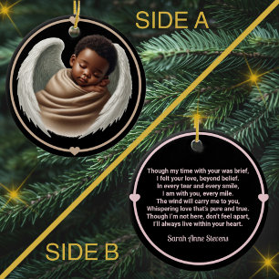 Baby Boy Angel Memorial Wind Chime Keramik Ornament