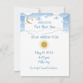 Baby Boy Ankündigung Flachbildschirm