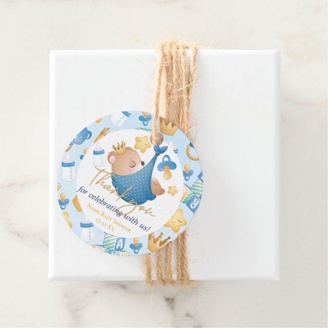 Baby Boy Baby Dusche Personalisiert Geschenkanhänger (Beispiel)
