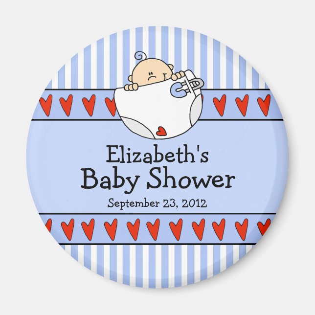 Baby Boy Baby Shower Favor Magnet (Vorne)
