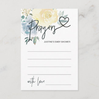 Baby Boy Baby Shower Game Prayer Card Herz Begleitkarte