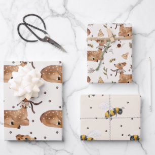 Baby Boy Baby Wild Animal Geschenkpapier Set