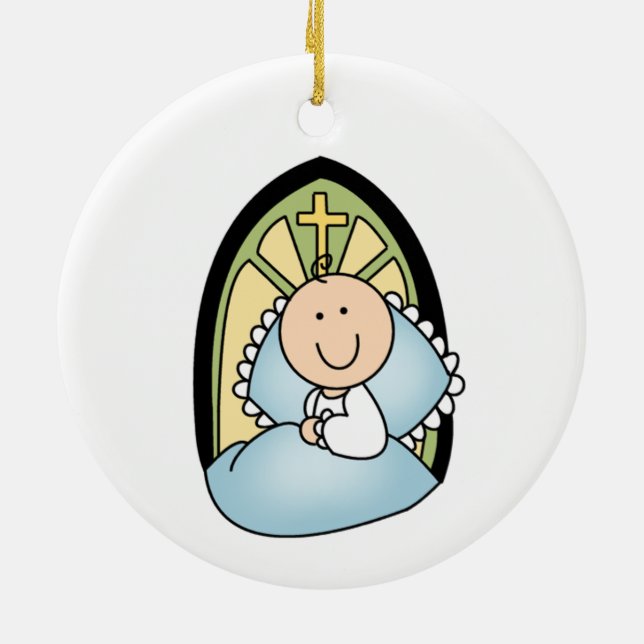 Baby Boy Baptisc Ornament (Hinten)