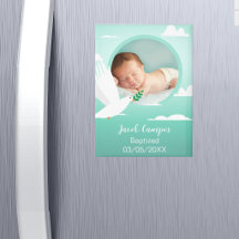 Baby Boy Baptism Christening Dove Clouds Photo