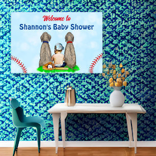 Baby Boy Baseball Baby Dusche Poster