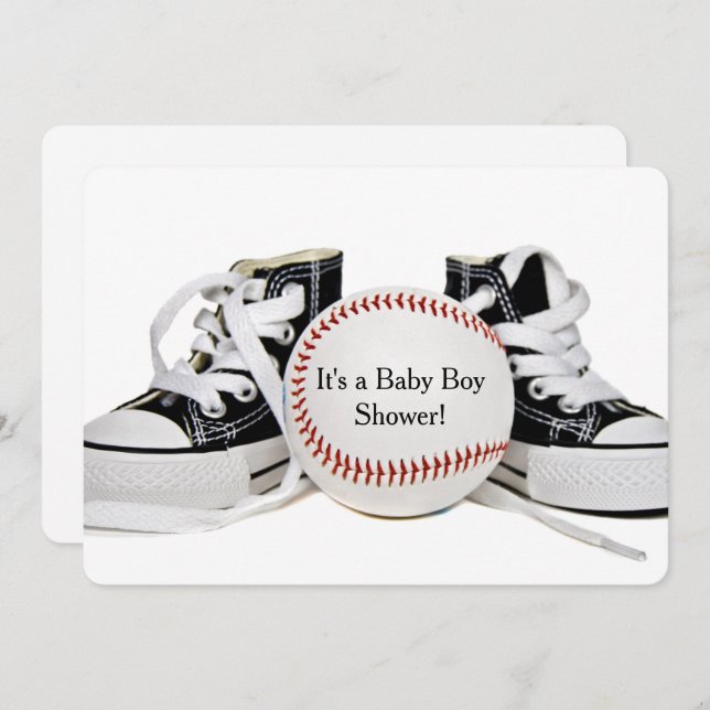 Baby Boy Baseball Dusche Einladung (Vorne/Hinten)