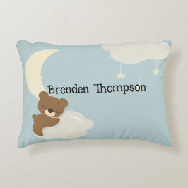 Baby Boy Bear auf Cloud Throw Kissen