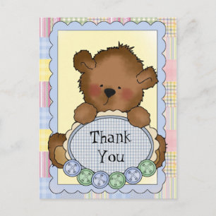 Baby Boy Bear danke Postkarte