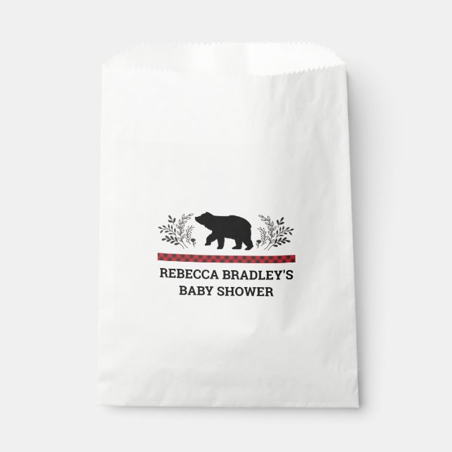 Baby Boy Bear Lumberjack Fevor Bags Geschenktütchen (Vorderseite)