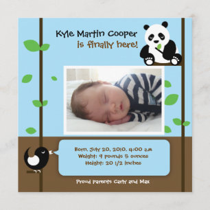 Baby Boy Birth Ankündigung