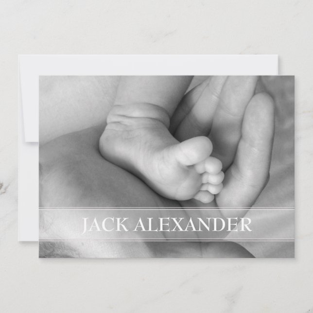 Baby Boy Birth Ankündigung (Vorderseite)