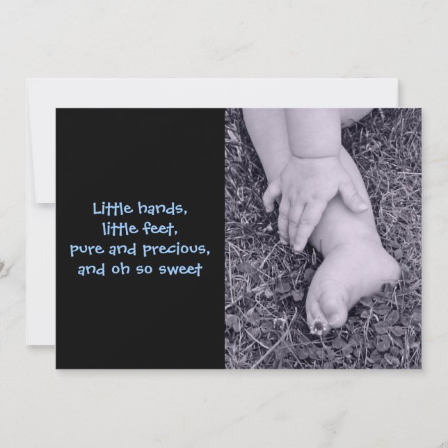 Baby Boy Birth Annoucement Ankündigung (Vorderseite)