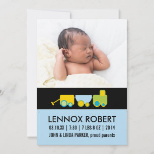 Baby Boy Birth Announcement (Blau) Ankündigung