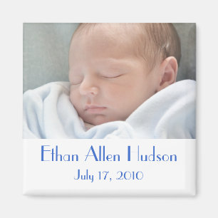 Baby Boy Birth Announcement Magnete