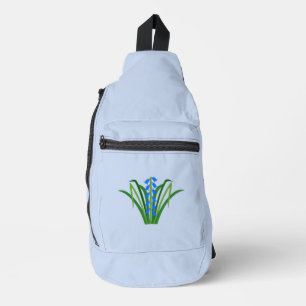 Baby Boy Blauglocken Blumen Frühling Crossbody Bag