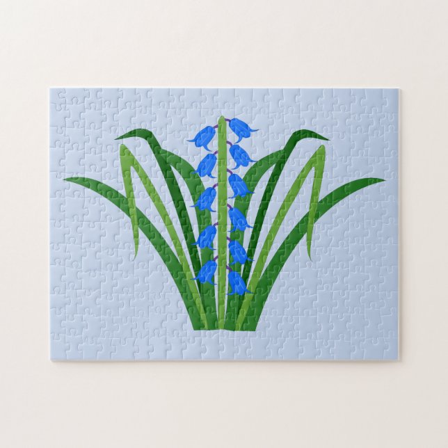 Baby Boy Blauglockenblumen Frühling Puzzle (Horizontal)