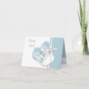 Baby Boy Blue Baby Schuh Dankeskarten Dankeskarte