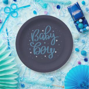 Baby Boy Blue Baby Shower  Pappteller
