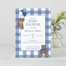 Baby Boy Blue Bärchen Teddybären Baby-Party