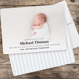 Baby Boy Blue Foto Einfache Niedliche Streifen