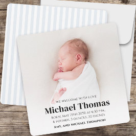 Baby Boy Blue Foto Einfache Niedliche Streifen Squ