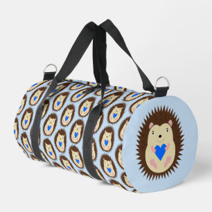 Baby Boy Blue Heart Hedgehog Windeltasche Duffle Bag