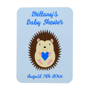 Baby Boy Blue Herz Igel Baby-Party Magnet