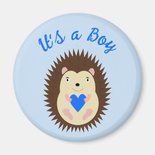 Baby Boy Blue Herz Igel Custom Magnet