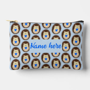 Baby Boy Blue Herz Igel Custom Zubehörtasche