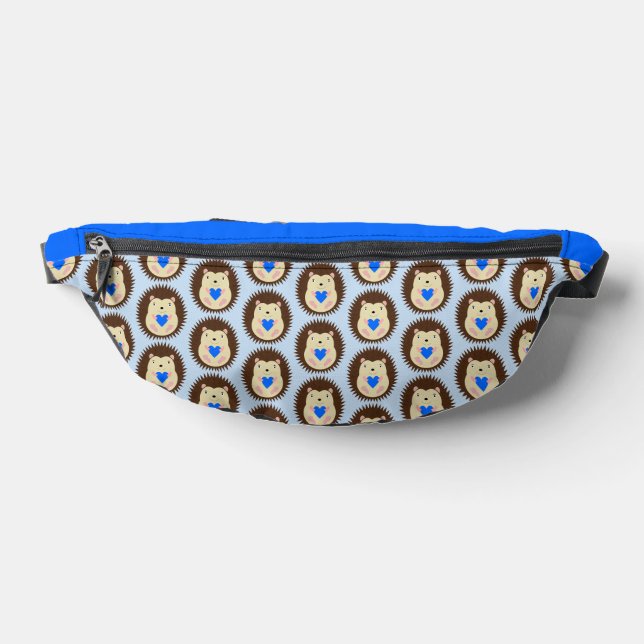 Baby Boy Blue Herz Igel Gemustert Bauchtasche (Ablage )