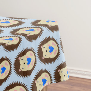 Baby Boy Blue Herz Igel Gemustert Tischdecke