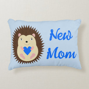 Baby Boy Blue Herz Igel individuell Dekokissen