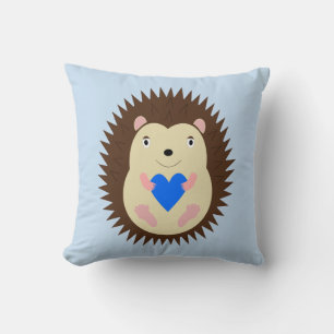 Baby Boy Blue Herz Igel Kissen