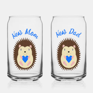 Baby Boy Blue Herz Igel Neue Eltern Dosenglas
