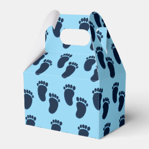 Baby Boy Blue Imitats Stickerei Print Pattern Geschenkschachtel