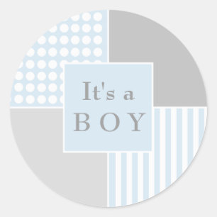 Baby Boy Blue Modern Sticker