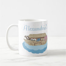 Baby Boy Blue Noah's Ark Baby Duschgeschenk Kaffee