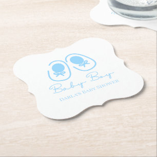 Baby Boy Blue Schuhe Baby-Party Untersetzer