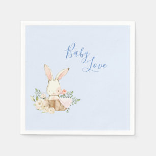 Baby Boy Blue Script Niedlich Adorable Baby Dusche Serviette
